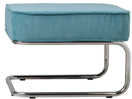 Voetenbank Zuiver Hocker Ridge Rib Blauw
