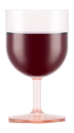 Rode Wijnglas Bodum Oktett Kunststof Strawberry 250 ml (Set van 4)