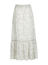 Rok Brunotti Women Romaine-Print Skirt Feather Grey