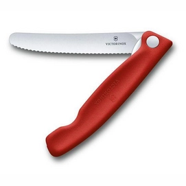Couteau à Tomates Victorinox Swiss Classic Pliable Cranté Rouge