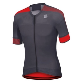Fietsshirt Sportful Men Bodyfit Pro Evo Jersey  Anthracite Red