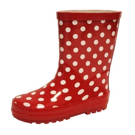 Gummistiefel Chuva gepunktetes Rot