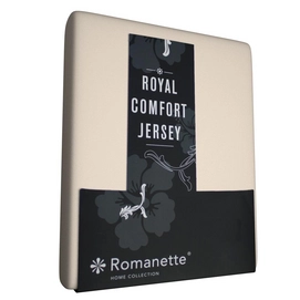 Hoeslaken Romanette Beige (Royal Jersey)-1-persoons (80/90 x 200/210/220 cm)