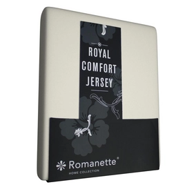 Drap-housse Romanette Ivoire (Jersey Royal)-Lits Doubles (140/150 x 200/210/220 cm)