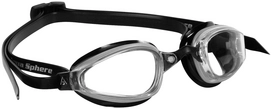 Schwimmbrille Aqua Sphere K180 Transparente Linsen Silber Schwarz