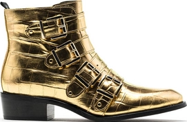 Rehab Women Ruby Croco Metallic Gold
