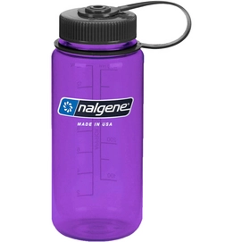 Water Bottle Nalgene Wide Mouth 500 ml Purple Black Cap