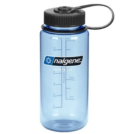 Waterfles Nalgene Wide Mouth 500 ml Tuxedo Blue Black Cap