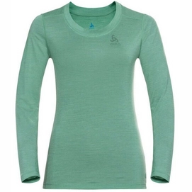 Undershirt Odlo Women BL Top Crew Neck LS Merino 130 Creme De Menthe