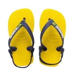 Babyslipper Havaianas Brasil Logo Geel