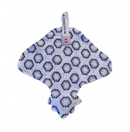 Knuffel- En Speendoek Lodger Cuddler Limited Edition Flower Print Black White