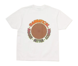 T-Shirt Sabbatical Vintage Unisex Bigger, Better, Louder White