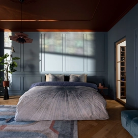Bettwäsche Kayori Saku Baumwolle-Satin Blau