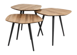 Salontafel White Label Living Cuties Brown - Set of 3