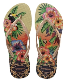 Slipper Dames Havaianas Slim Tropical Sand Grey/Rose/Rose