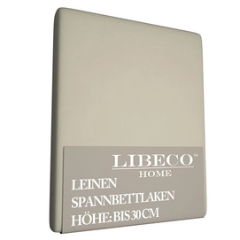 Spannbettlaken Libeco Santiago Stone (Leinen)-90 x 200 cm