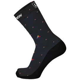 Fietssok Santini Unisex Medium Profile Printed Andorra