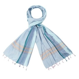 Kikoy Schal Pure Kenya Blau Gestreift