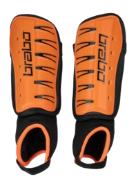 Scheenbeschermer Brabo Force Shin Junior Ankle Sock Orange/Black - S