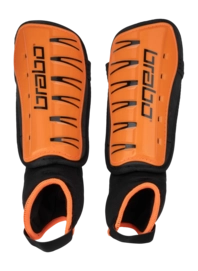 Scheenbeschermer Brabo Force Shin Junior Ankle Sock Orange/Black - XXS