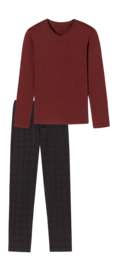 Pyjama Schiesser Homme 180271 Terracotta Brown