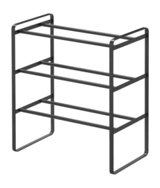 Yamazaki Schoenenrek Uitschuifbaar - Frame - 3 niveaus - Zwart