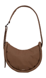 Schoudertas Sandqvist Curve Crossbody Round Dark Taupe S