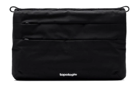 Schoudertas Topologie Wares Bags Flat Sacoche Small Black Tech Sateen