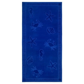 Strandtuch Seafood Blau