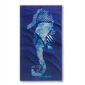 Serviette de Plage Tom Tailor Cheval de Mer Bleu