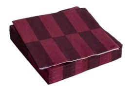 Servet HAY Pattern Napkins Cocktail Bordeaux And Wine (Set van 20)