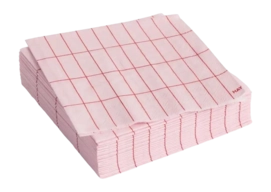 Servet HAY Pattern Napkins Cocktail Light Pink And Red Grid (Set van 20)