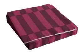 Servet HAY Pattern Napkins Dinner Bordeaux And Wine (Set van 20)