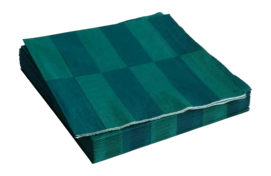 Servet HAY Pattern Napkins Dinner Green And Dark Green (Set van 20)