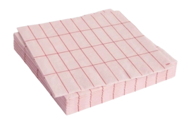 Servet HAY Pattern Napkins Dinner Light Pink And Red Grid (Set van 20)