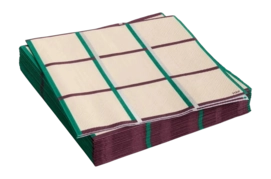 Servet HAY Pattern Napkins Lunch Off-White, Silver And Green Braid Check (Set van 20)