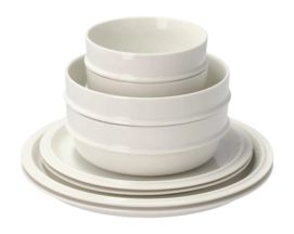 Crockery Set Zone Denmark Eau Off White Porcelain (Set of 8)
