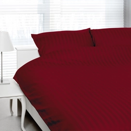 Parure de Lit Satin D'or Satin Rayures Rouge Satin