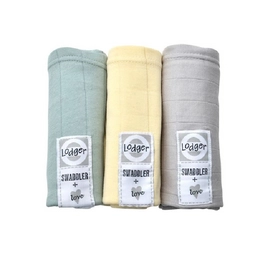 Multidoek Lodger Swaddler Hydrofiel Scandi Solid Spring Feather (3-delig)
