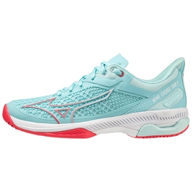 Chaussures de Tennis Mizuno Femme Wave Exceed Tour 5AC Tanager Turquoise Fiery Coral 2 Blanc-Taille 41