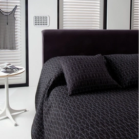 Couvre-lit Damai Shape Noir