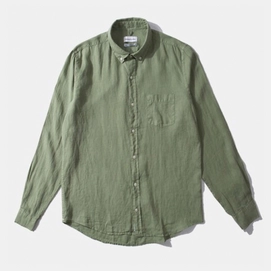 Chemise en Lin Edmmond Studios Homme Plain Olive