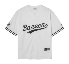 Shirt Bareen Unisex Baseball Jersey White