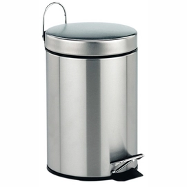 Prullenbak Kela Torre Pedaal 3L Silver Matt