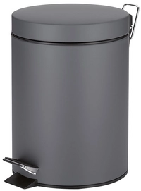 Prullenbak Kela Marino Pedaal Silent Close 5L Dark Grey