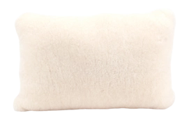 Sierkussen Warmbat Cushion Merino Curley Wool Ecru (43 x 28 cm)