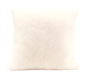 Sierkussen Warmbat Cushion Merino Curley Wool Ecru (45 x 45 cm)