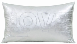 Sierkussen Little Diva Shiny Love Silver