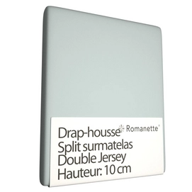 Drap-Housse Surmatelas Lit Articulé Tête Relevable Romanette Argent Double Jersey