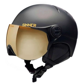 Ski Helmet Sinner Crystal Visor Matte Black Orange Mirror